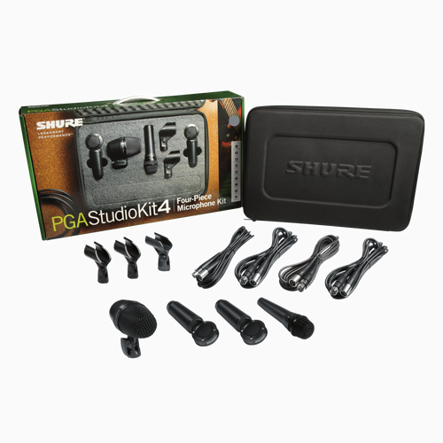 SHURE PGASTUDIOKIT4- סט מקצועי 4 מיקרופונים במזוודה