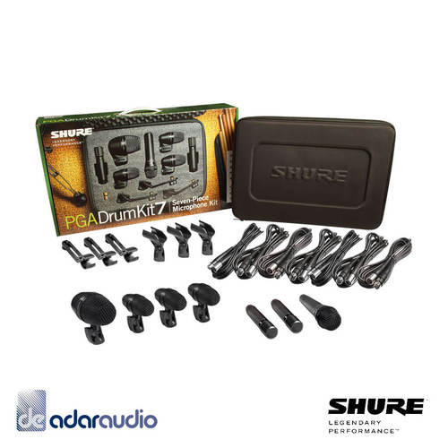 סט מיקרופונים לתופים במזוודה SHURE PGADRUMKIT7