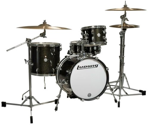 מערכת תופים LUDWIG BREAKBEATS LC179BKS Black Gold Sparkle 016