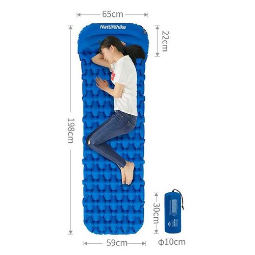 מזרון מתנפח מעצמו לתרמילאים עם כרית ומשאבה   Camping Air Mattress Ultralight DISCOVERY
