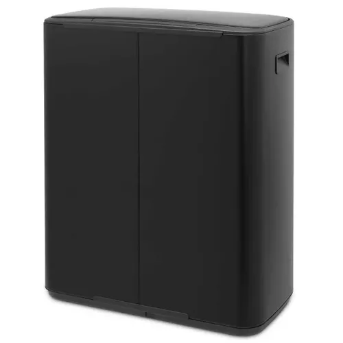 פח ברבנטיה למטבח 60 ליטר - Brabantia שחור פח הפרדה מתוך קולקציית פחי אשפה למטבח (פרטי התקנה) - מתאים לשדרוג מראה האמבטיה בקלות ובמהירות