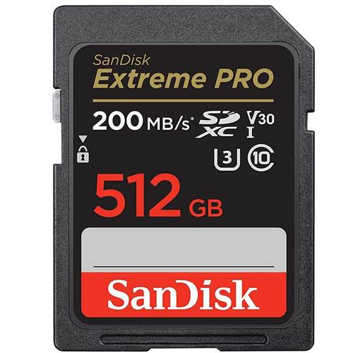 כרטיס זיכרון Sandisk Extrem Pro 512GB 200MBs 4K