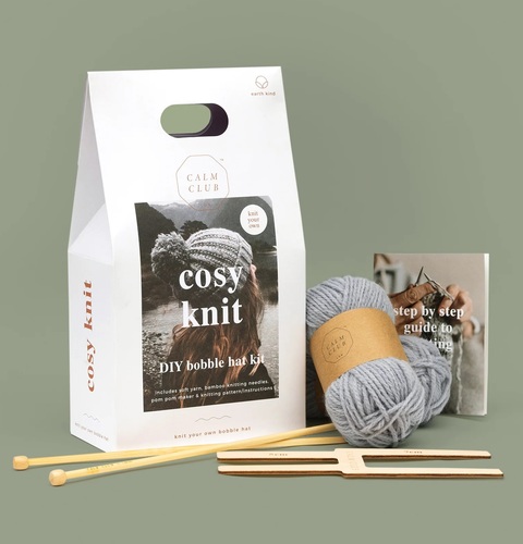 ערכה לסריגה כובע צמר Calm Club Cosy Knit