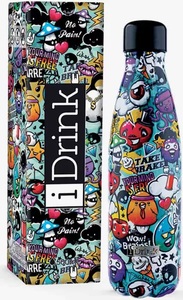 בקבוק שומר חום קור 500 מל - גרפיטי IDRINK