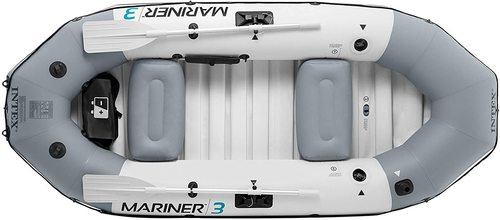 סירת גומי לדייג וראפטינג עם רצפה קשיחה MARINER 3 מרינר 3 החדשה INTEX 68373 דגם 2025