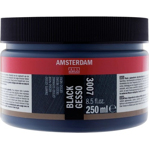 ג'סו/ צבע יסוד שחור  AMSTERDAM 3007 , נפח 250 מ