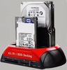 תחנת עגינה ושכפול לשני דיסקים HDD קשיחים וכרטיסי זכרון