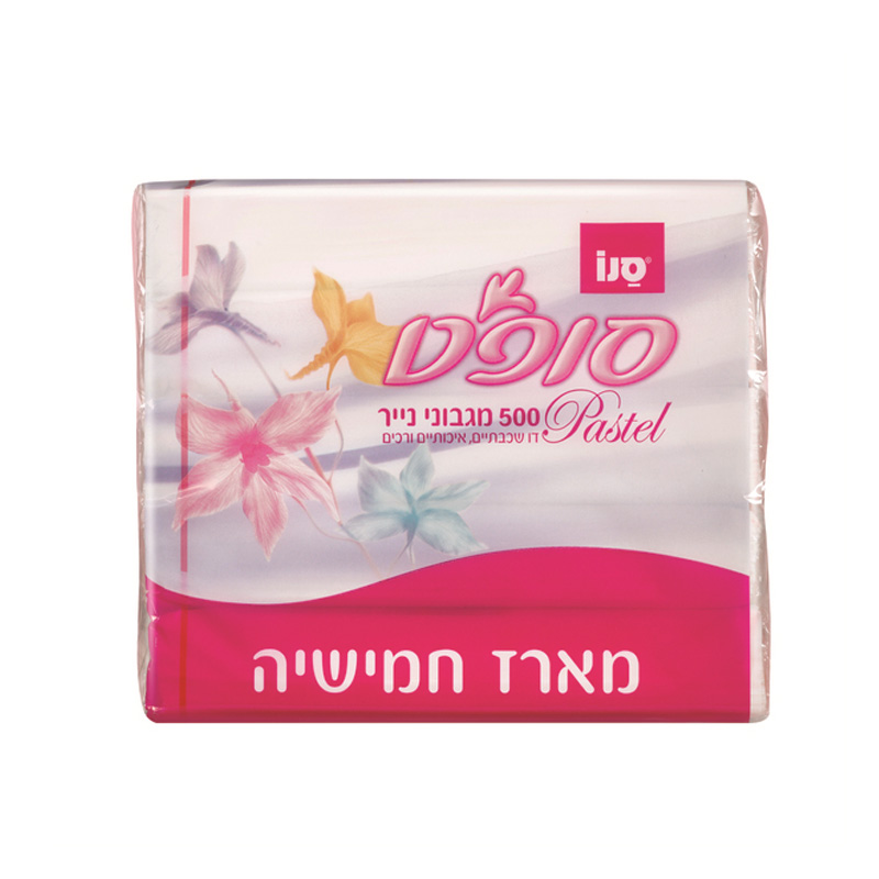 ממחטות אף נייר סנו סופט דו שכבתי 5 מארזים Sano 