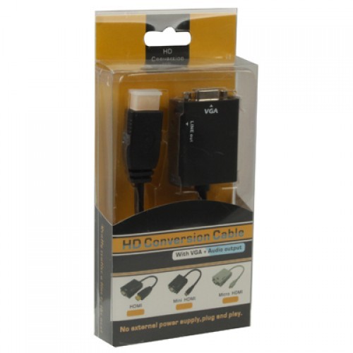 כבל מתאם HDMI לVGA כולל אודיו