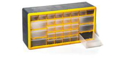 יחידת אחסון פלסטיק (ברגיה) 30 מגירות