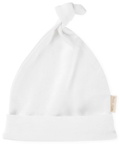 כובע אינטרלוק לתינוק 100% כותנה - לבן