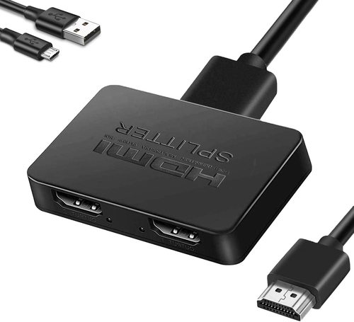 מפצל HDMI לשני מסכים תומך 4K