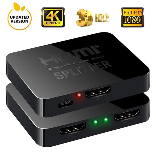 מפצל HDMI לשני מסכים תומך 4K