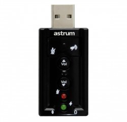 כרטיס קול USB 7 ערוצים עם כפתורי ווליום