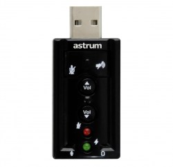 כרטיס קול USB 7 ערוצים עם כפתורי ווליום