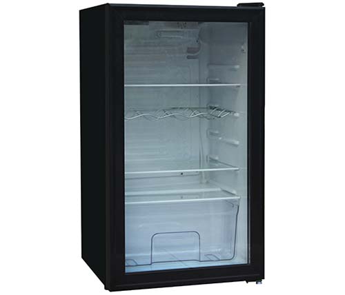 מקרר משרדי נורמנדה Normande דגם KI130 זכוכית שקופה