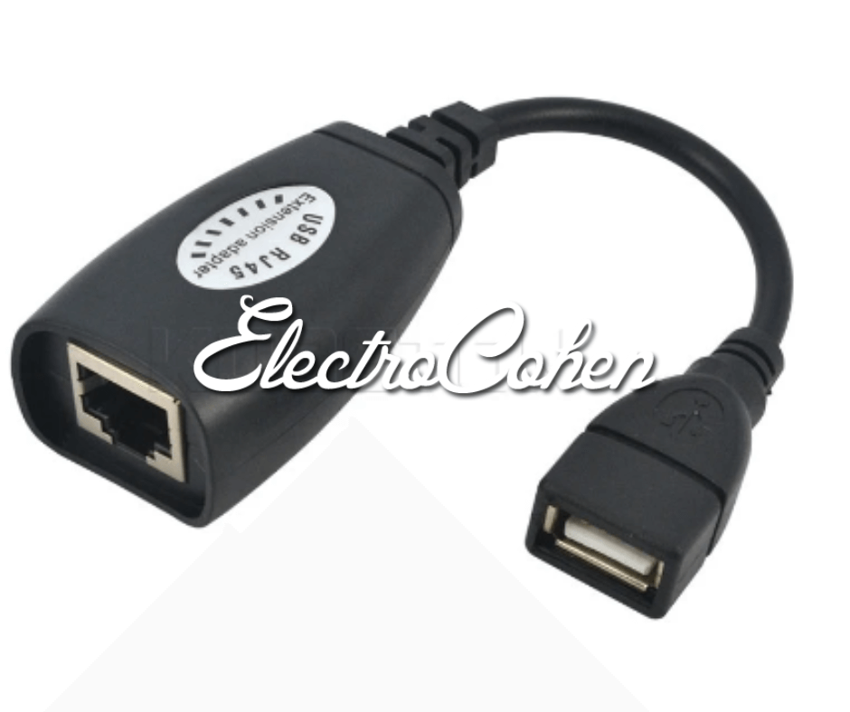 כבל מתאם RJ45 נקבה לUSB נקבה