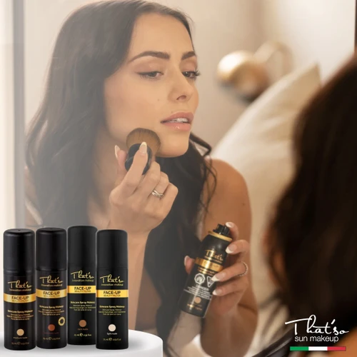 ספריי איפור (מייקאפ) בהתזה למראה חלק That'so FaceUP גוון כהה טופסאן - 75 מ