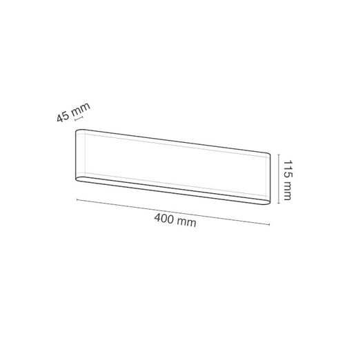 צמוד קיר / תקרה (UP/DOWN) אפור 20W 4000K IP54