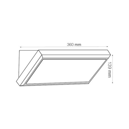 צמוד קיר פינתי בגימור לבן 24W CCT