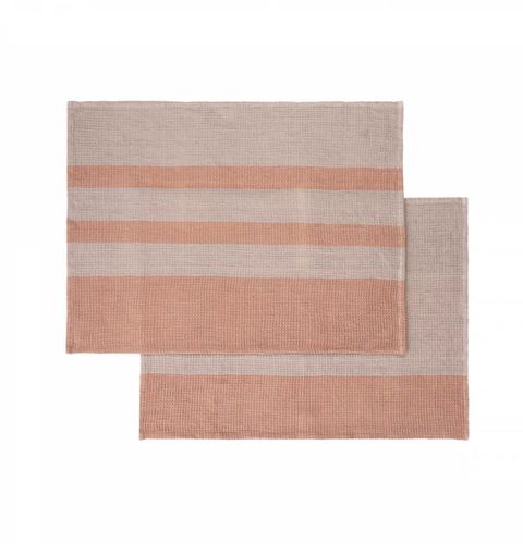  זוג מגבות מטבח פסים טאופ ועץ ארז GANO tea towels