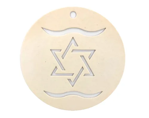 דגל ישראל ליצירה מקרטון ביצוע - עיגול - 12 יח'