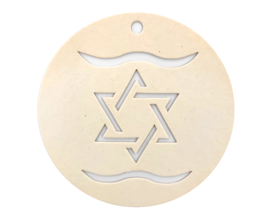 דגל ישראל ליצירה מקרטון ביצוע - עיגול - 12 יח