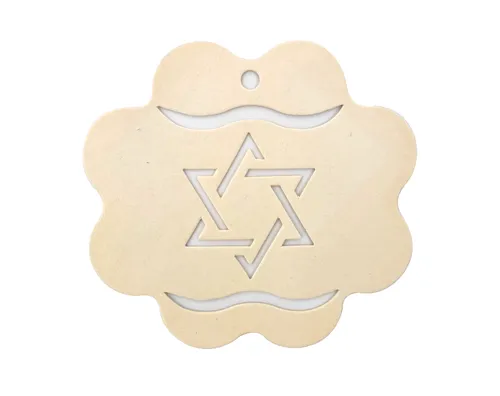 דגל ישראל ליצירה מקרטון ביצוע - פרח - 12 יח'