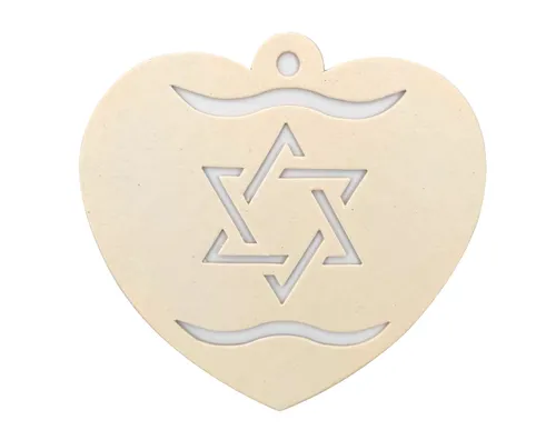 דגל ישראל ליצירה מקרטון ביצוע - לב - 12 יח'