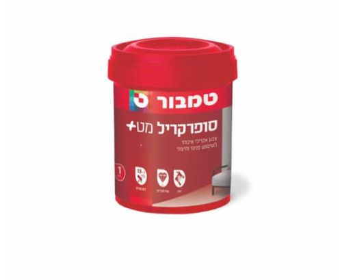סופרקריל מט+ (לבן במיוחד) 1 ליטר 733-80X