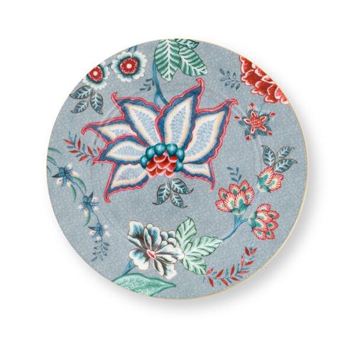 סט 6 צלחות קוטר 17 ס”מ תכלת, Flower Festival מבית PIP STUDIO