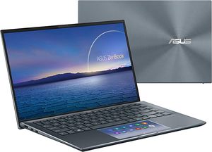 מחשב נייד ZEN BOOK 14 I7-1165G7/512/16GB/WIN11/14-TOUCH/SCREENPAD/MX450-2GB/PINE-GREY/1Y/1.29KG UX435EG-AI519W