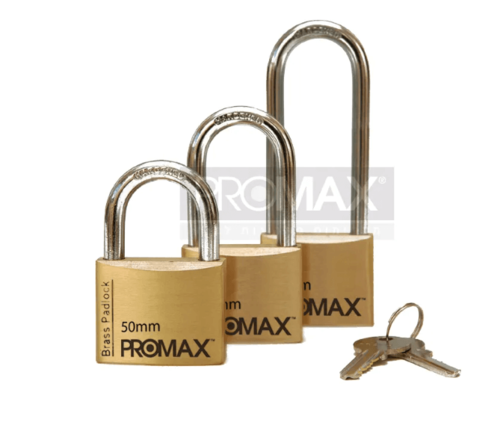 מנעול תלייה מפליז בבליסטר 4 PROMAX