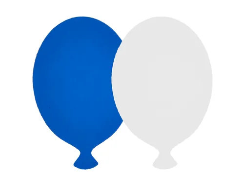 קישוטי קיר מסול - בלון כחול לבן - 10 יח' 