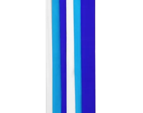 נייר קרפ 1.5 מטר - סט כחול לבן תכלת - 6 יח'