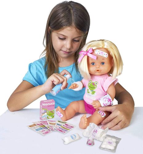 ערכת בובת תינוקת טיפול רפואי עם מגוון אביזרי טיפול וחבישה