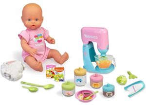 ערכת בובת תינוק אוכלת ועושה צרכים עם 15 אביזרים להכנת מזון