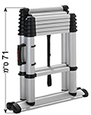 סולם טלסקופי משולב מדגם TYCL-23 TELESTEPS