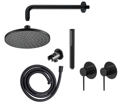 סט אביזרי רחצה 801823OP שחור מט חמת 