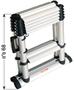 סולם טלסקופי מקצועי מדגם TASL-17 TELESTEPS