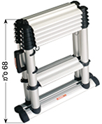  סולם טלסקופי מקצועי מדגם TASL-17 TELESTEPS