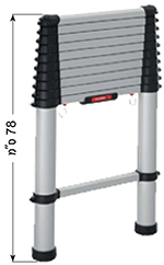סולם טלסקופי מקצועי מדגם THL-33 TELESTEPS