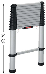 סולם טלסקופי מקצועי מדגם THL-33 TELESTEPS