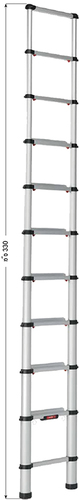סולם טלסקופי מקצועי מדגם THL-33 TELESTEPS