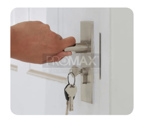 ידית אלום שלט טיבעי צילינדר בבליסטר PROMAX