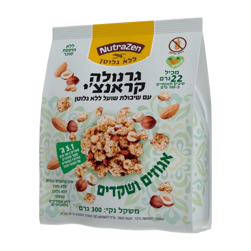 גרנולה קראנצ’י אגוזים ושקדים ללא גלוטן נטורזן