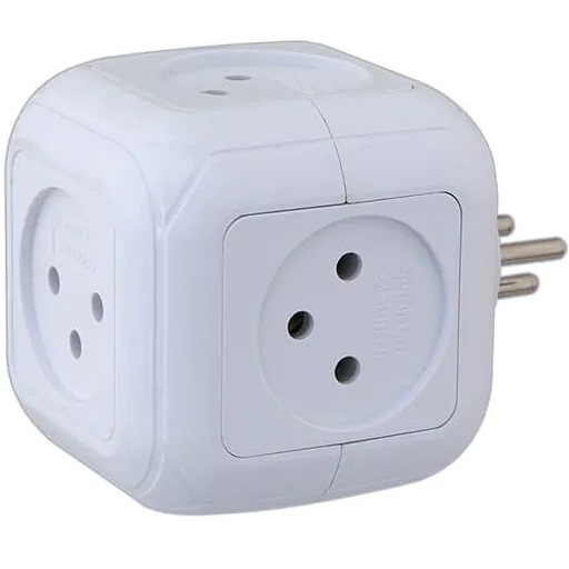 קוביית מפצל חשמל מודולרית 5 שקעים Semicom Switch סמיקום סוויטצ