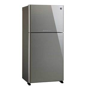 מקרר מקפיא עליון 600 ליטר Sharp SJ-4660 זכוכית סילבר 