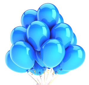 50 בלונים בצבע תכלת מטאלי