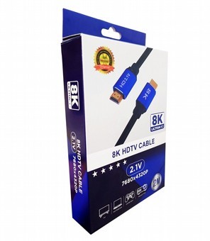 כבל HDMI פרימיום 2.1 תומך באיכות 8K - אורך 1.5 מטר